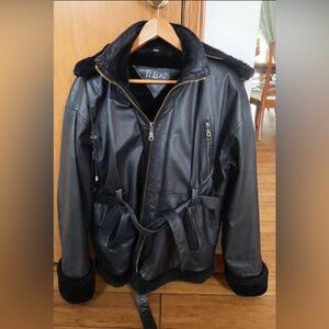 Women's Black Leather Vintage Vilanto Jacket